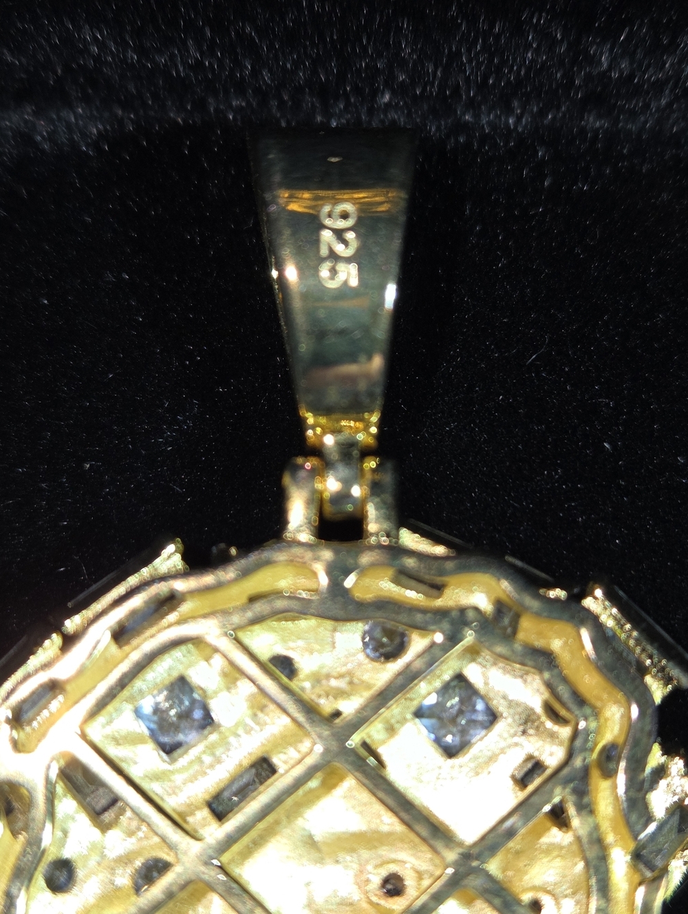 Iced Out 10 carat Moissanite Jesus Peice Baguette Pendant - 14k Yellow ovr 925 S - Picture 16 of 16